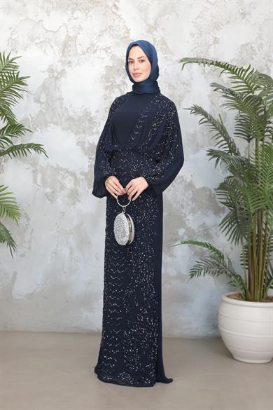 Didem Taş İşleme Abiye - Lacivert