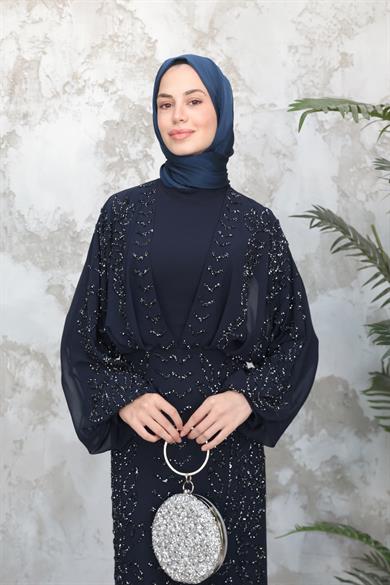 Didem Taş İşleme Abiye - Lacivert