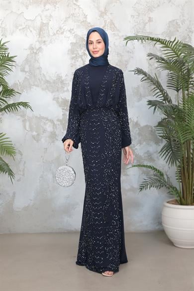 Didem Taş İşleme Abiye - Lacivert