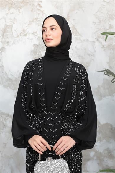 Didem Taş İşleme Abiye - Siyah