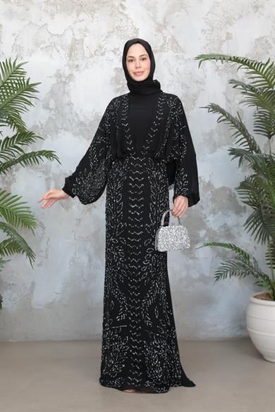Didem Taş İşleme Abiye - Siyah