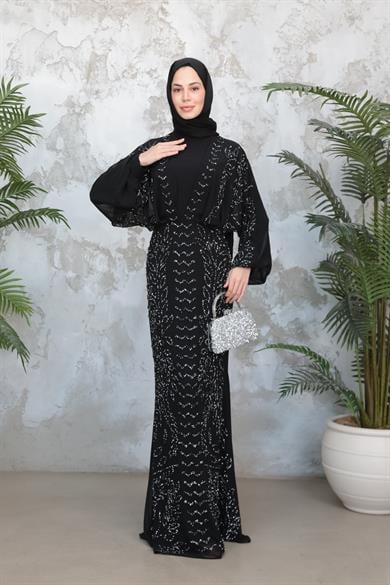 Didem Taş İşleme Abiye - Siyah