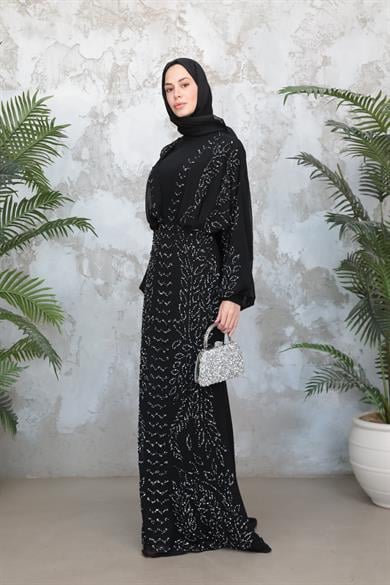 Didem Taş İşleme Abiye - Siyah