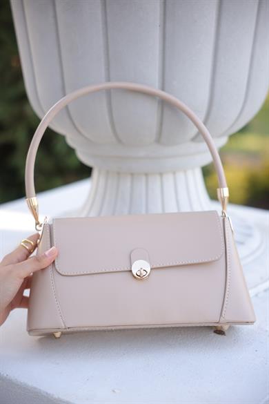 Dikdörtgen El Çantası - Bej