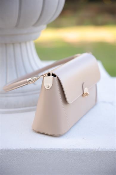 Dikdörtgen El Çantası - Bej