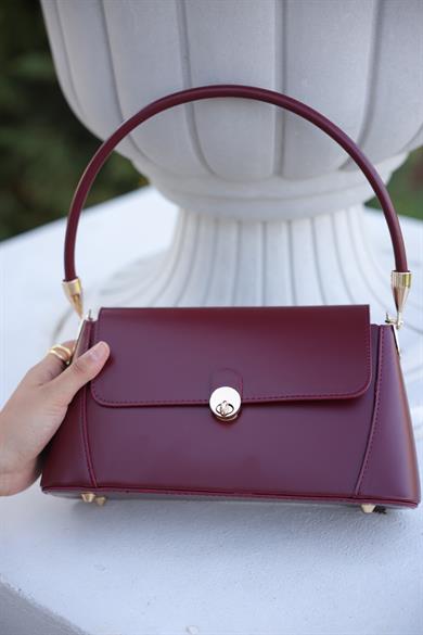 Dikdörtgen El Çantası - Bordo