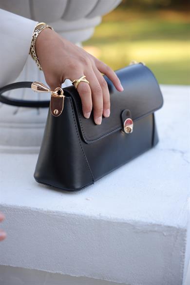 Dikdörtgen El Çantası - Siyah