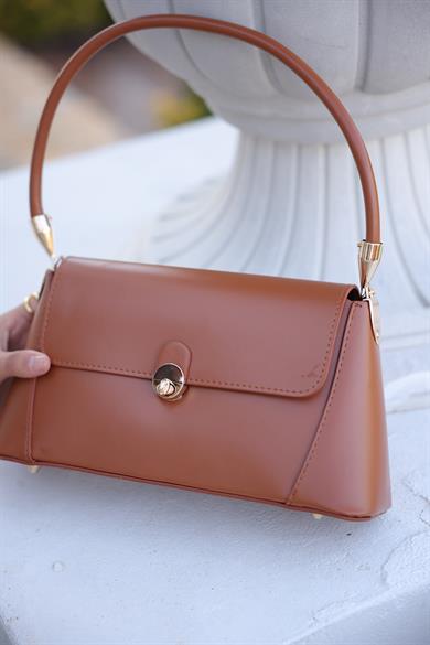 Dikdörtgen El Çantası - Taba