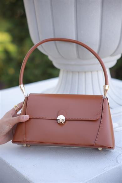 Dikdörtgen El Çantası - Taba