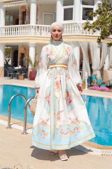 Dila Tasarım Elbise - Ekru