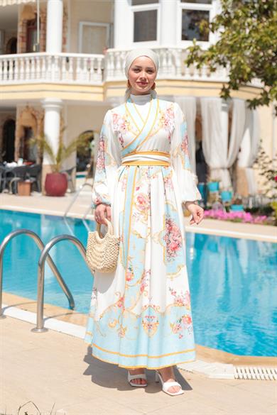 Dila Tasarım Elbise - Ekru