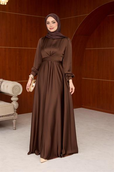 Dilber Evening Dress - Brown