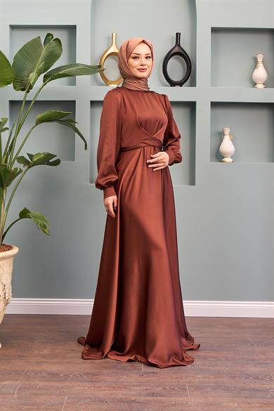 Dilber Evening Dress - Brown