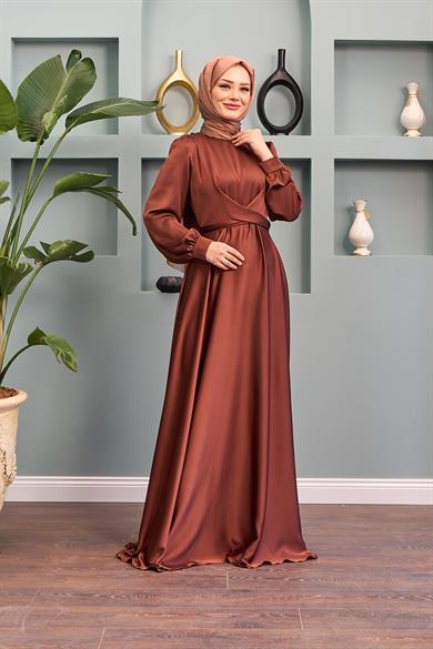 Dilber Evening Dress - Brown