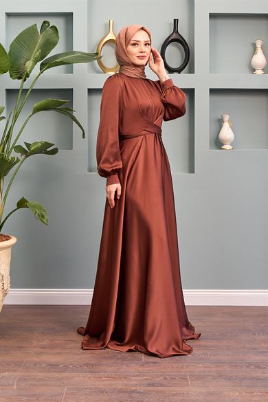 Dilber Evening Dress - Brown