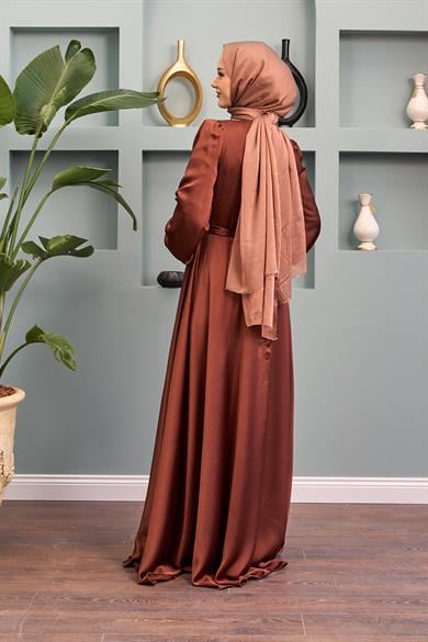 Dilber Evening Dress - Brown