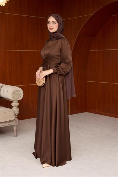 Dilber Evening Dress - Brown