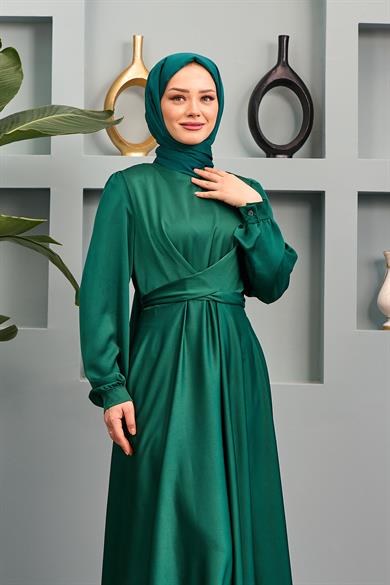 Dilber Evening Dress - Emerald Green