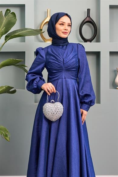 Dilek Evening Dress - Navy Blue