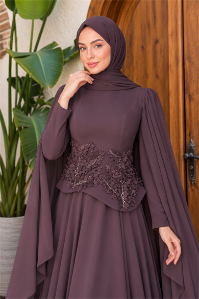 Diva Tasarım Abiye - Kahverengi