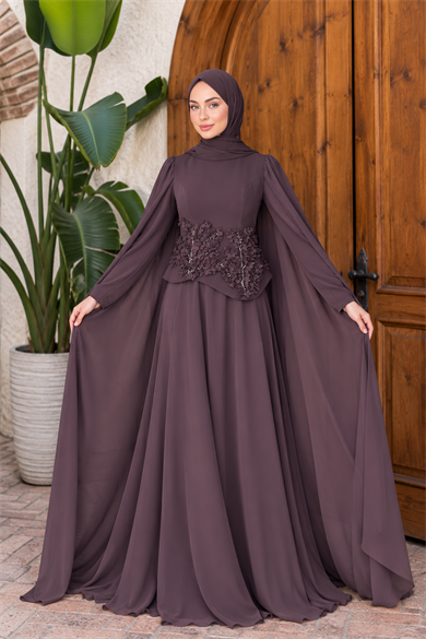 Diva Tasarım Abiye - Kahverengi
