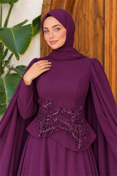 Diva Tasarım Abiye - Mürdüm