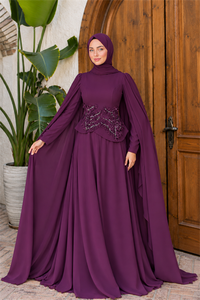 Diva Tasarım Abiye - Mürdüm