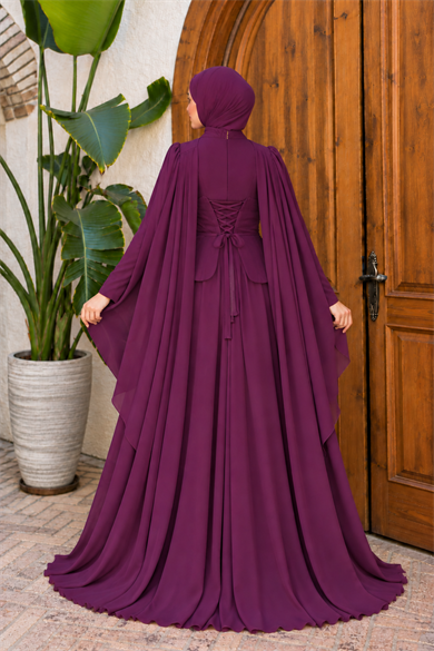 Diva Tasarım Abiye - Mürdüm
