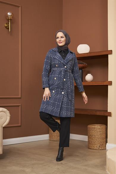 Ecrin Tweed Coat - Smoked