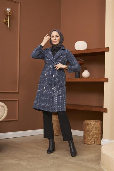 Ecrin Tweed Coat - Smoked