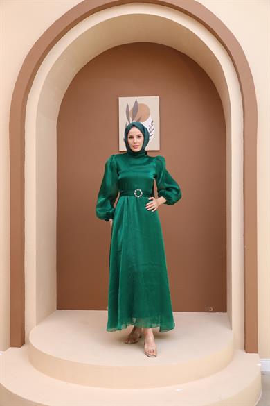 Eda Evening Dress - Emerald Green