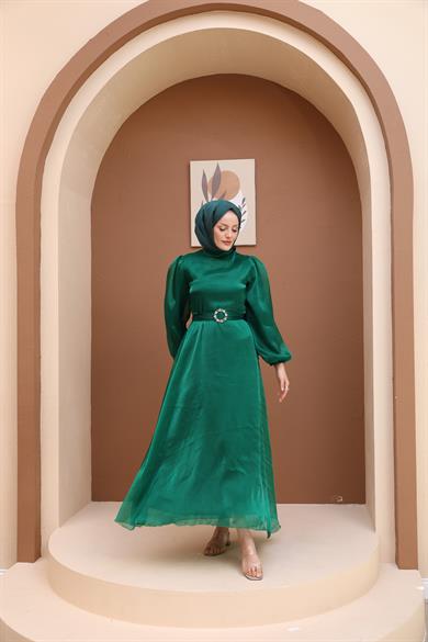 Eda Evening Dress - Emerald Green