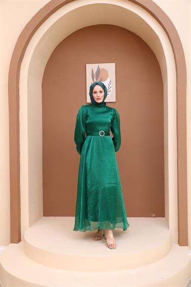 Eda Evening Dress - Emerald Green
