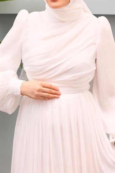 Efil Evening Dress - Ecru