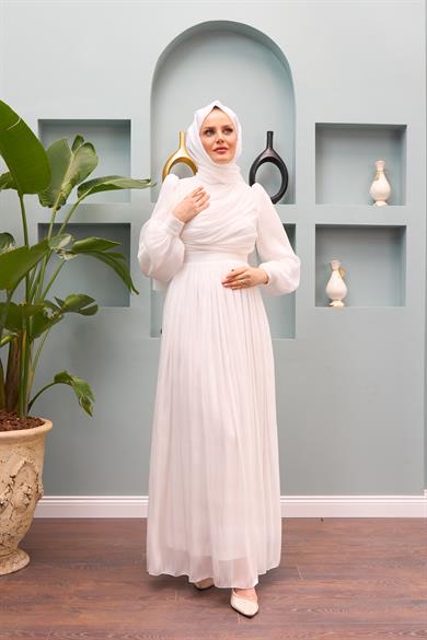 Efil Evening Dress - Ecru