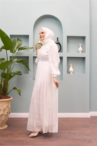 Efil Evening Dress - Ecru