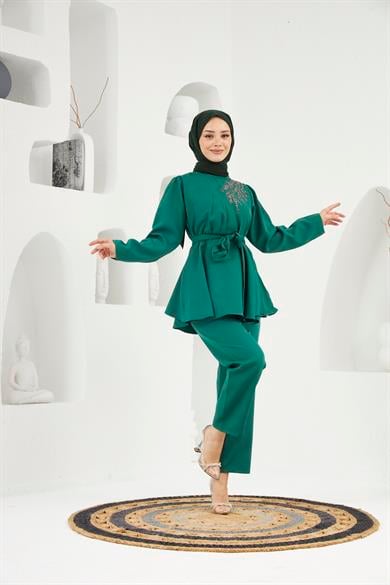 Efsun Double Suit - Emerald Green