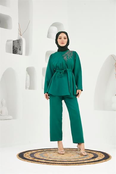 Efsun Double Suit - Emerald Green