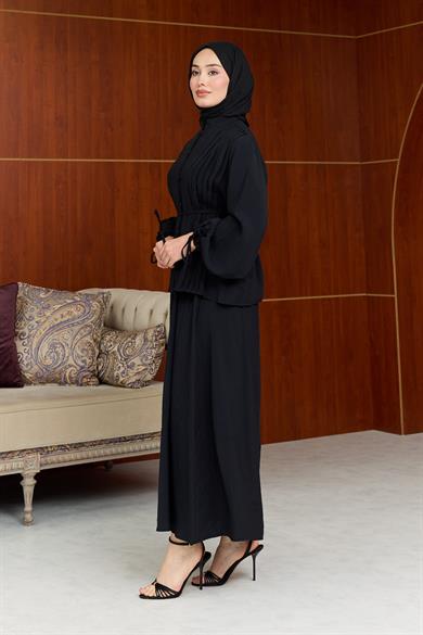 Ela Düğmeli Takım - Siyah