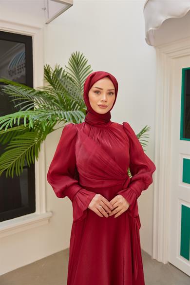 Elif Işıltı Abiye - Bordo