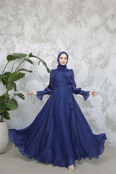 Elif Işıltı Abiye - Lacivert