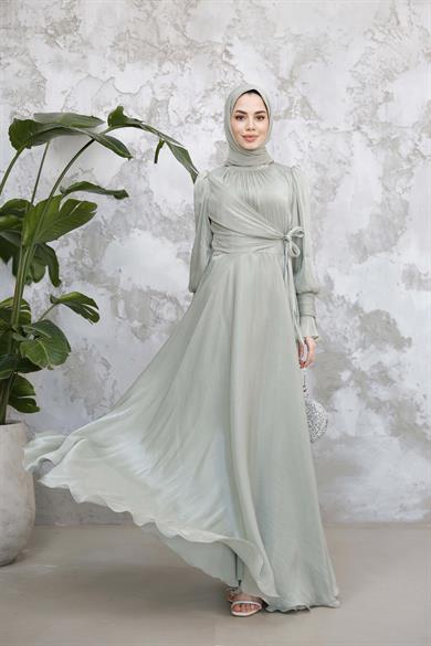 Elif Işıltı Abiye - Mint Yeşil