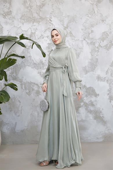 Elif Işıltı Abiye - Mint Yeşil