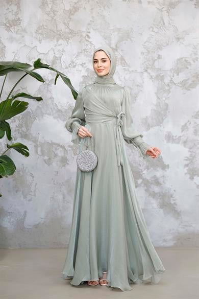 Elif Işıltı Abiye - Mint Yeşil