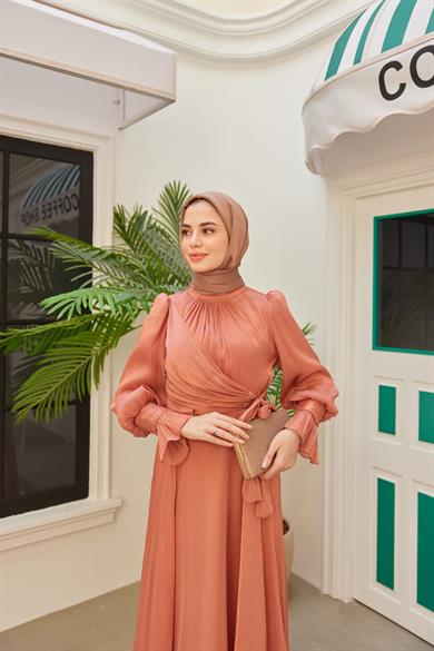 Elif Işıltı Abiye - Somon