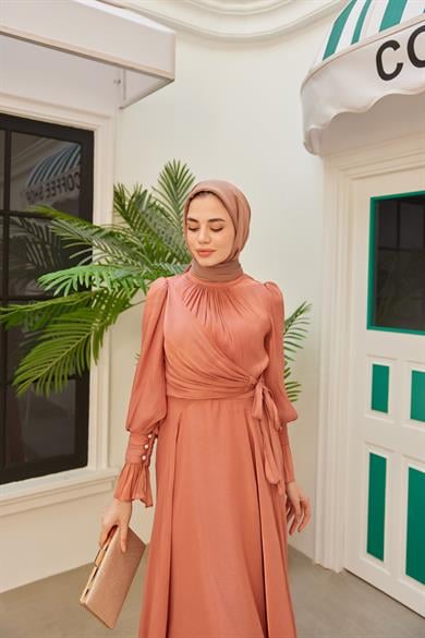 Elif Işıltı Abiye - Somon