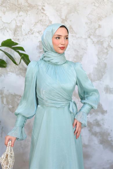 Elif Işıltı Abiye - Su Yeşili