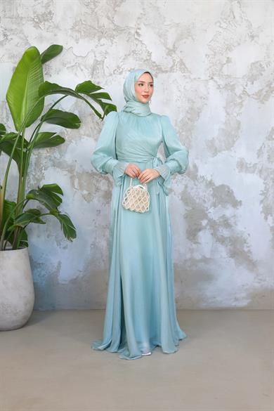 Elif Işıltı Abiye - Su Yeşili