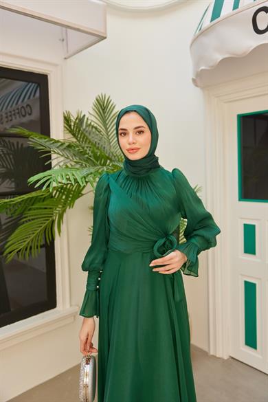 Elif Işıltı Abiye - Zümrüt Yeşil