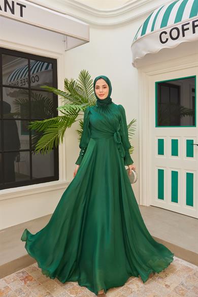 Elif Işıltı Abiye - Zümrüt Yeşil